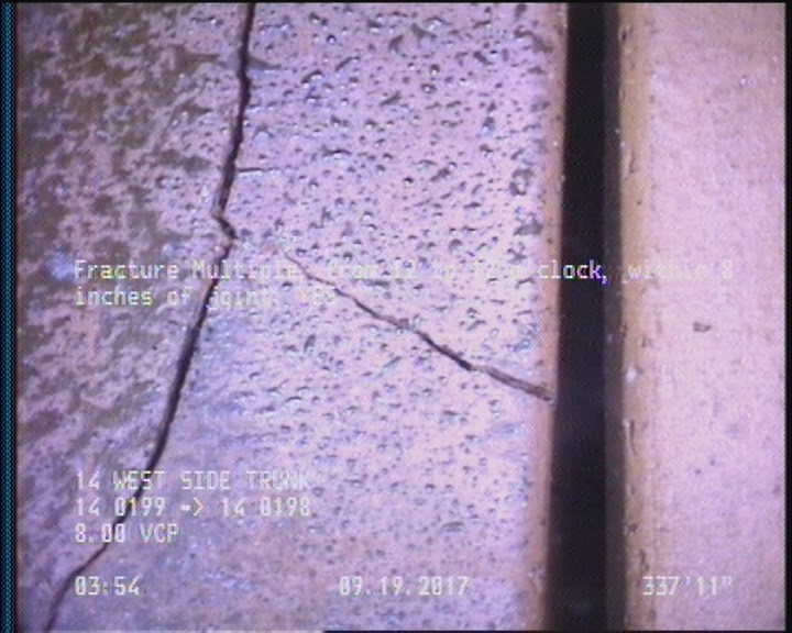 Fracture Multiple, from 12 to 12 o'clock, within 8 inches of joint: YES