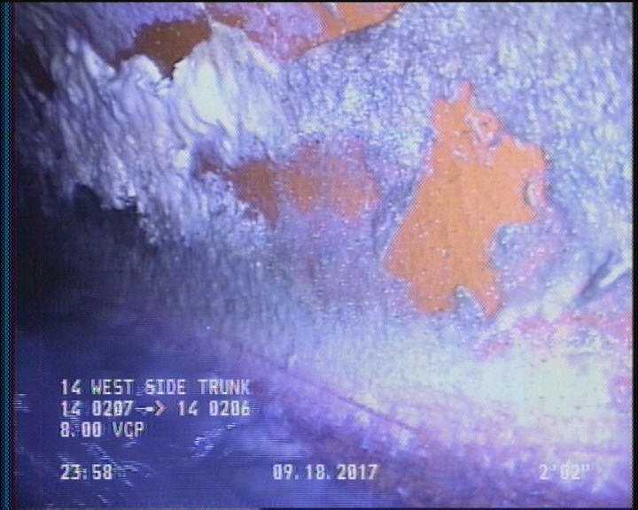 Deposits Attached Grease, 5 %of cross sectional area, from 03 to 09 o'clock, , within 8 inches of joint: YES, Start