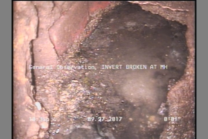 General Observation - INVERT BROKEN AT MH