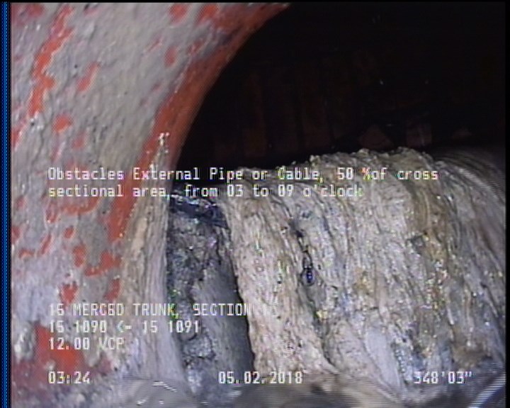 Obstacles Other, 50 %of cross sectional area, from 03 to 09 o'clock - UNKNOWN