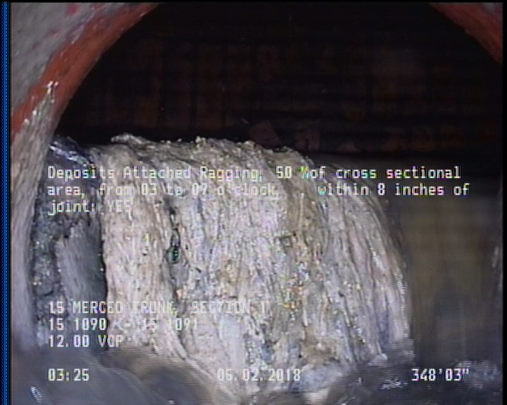 Deposits Attached Ragging, 50 %of cross sectional area, from 03 to 09 o'clock, , within 8 inches of joint: YES