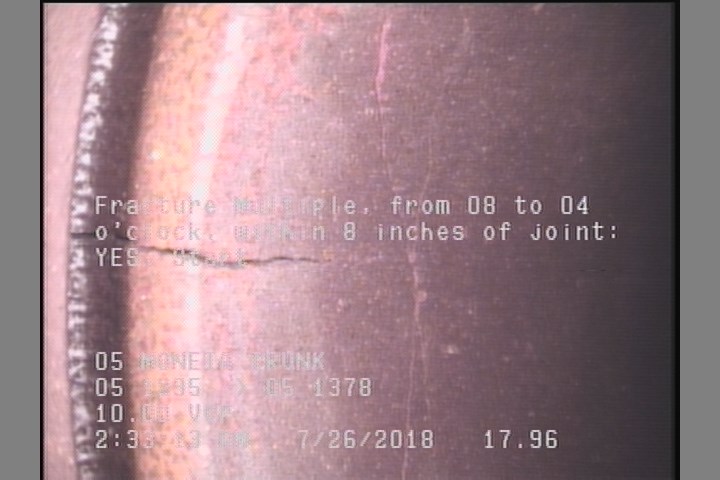 Fracture Multiple, from 08 to 04 o'clock, within 8 inches of joint: YES, Start