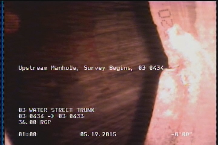 Upstream Manhole, Survey Begins - 03 0434