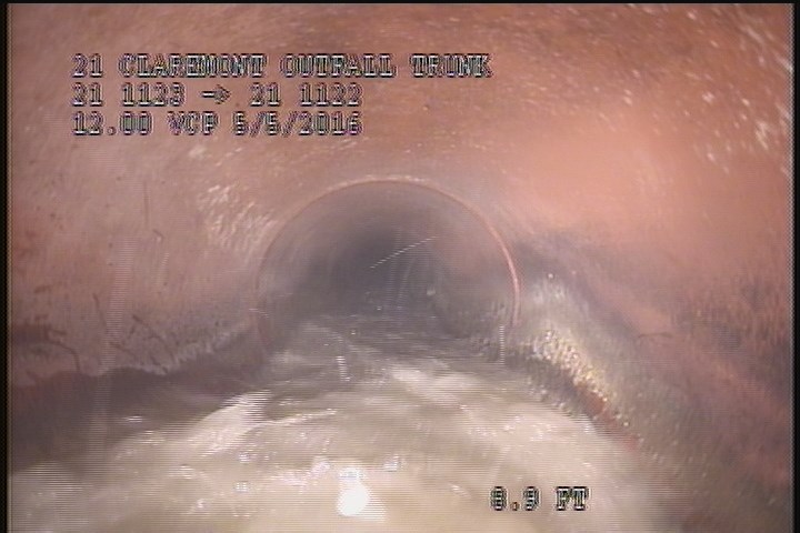 Upstream Manhole, Survey Begins - 12:10 PM, LOT OF FLOW