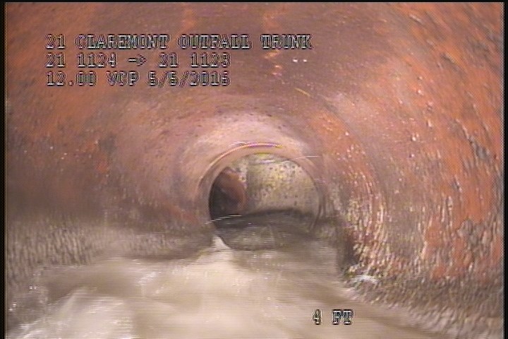Upstream Manhole, Survey Begins - 12:04 PM