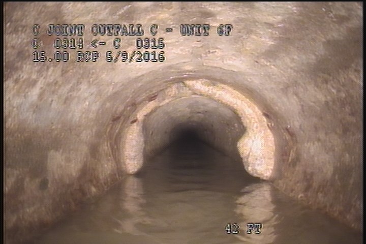 Deposits Attached Encrustation, 15 %of cross sectional area, from 08 to 04 o'clock, , within 8 inches of joint: YES