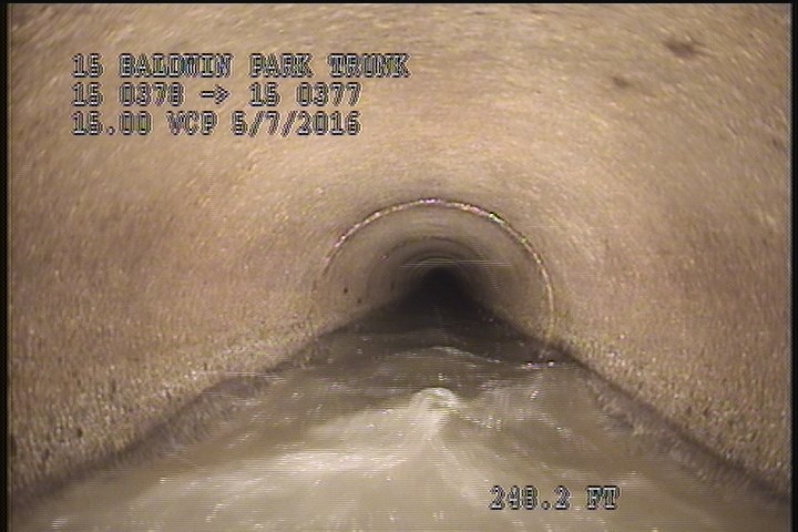 Water Level, Sag in pipe, 50 %of cross sectional area, Finish