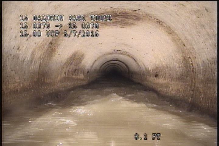 Upstream Manhole, Survey Begins - 10:13 AM