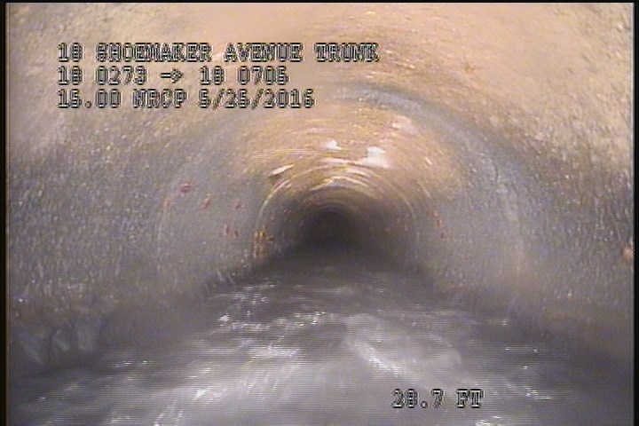 Upstream Manhole, Survey Begins - 9:57 AM