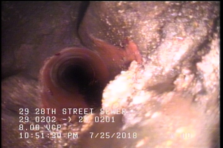 Deposits Settled Compacted, 10 %of cross sectional area, from 05 to 07 o'clock, , within 8 inches of joint: YES