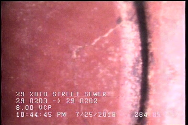 Crack Multiple, from 08 to 04 o'clock, within 8 inches of joint: YES