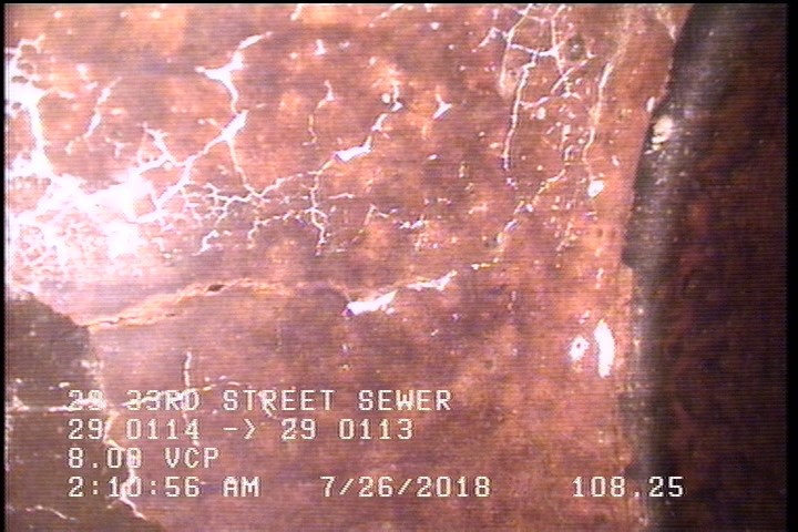 Crack Multiple, from 07 to 05 o'clock, within 8 inches of joint: YES