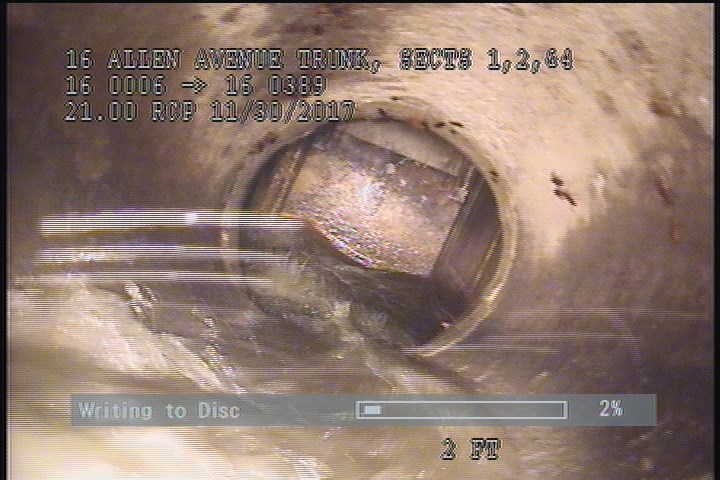 Downstream Manhole, Survey Ends - CAN VIEW ALL THE WAY TO MH 389