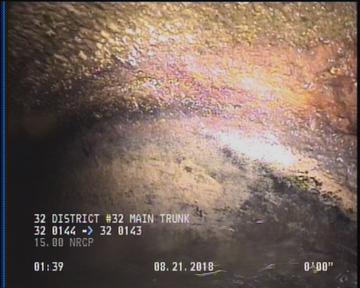 Deposits Attached Grease, 5 %of cross sectional area, from 03 to 09 o'clock, , within 8 inches of joint: YES, Start