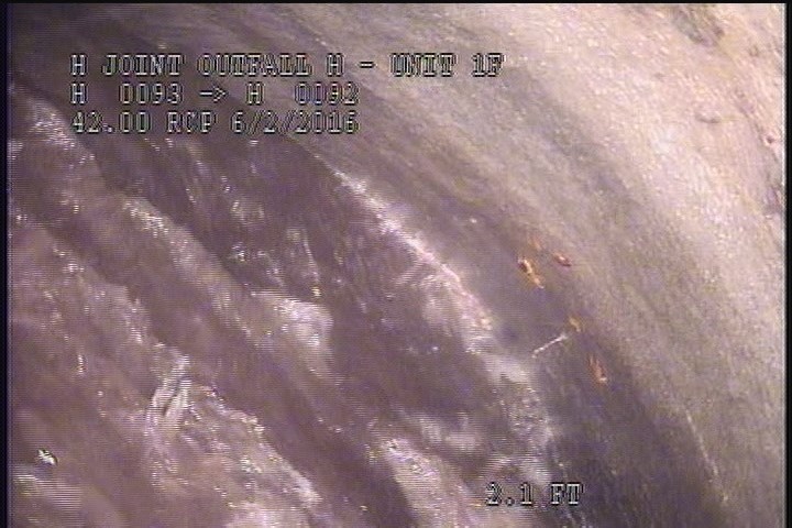Survey Abandoned - VIEW OF THE DOWNLEG PIPE OF THE U/S SIPHON