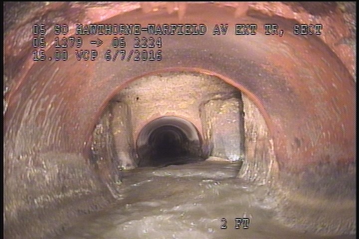 Upstream Manhole, Survey Begins - 1:37 PM