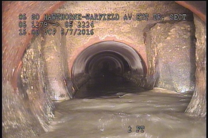Upstream Manhole, Survey Ends - 1:42 PM, ABLE TO ZOOM IN TO MH. 2224