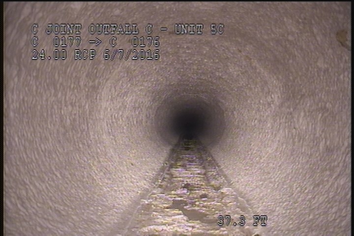 Upstream Manhole, Survey Begins - 8:53 AM