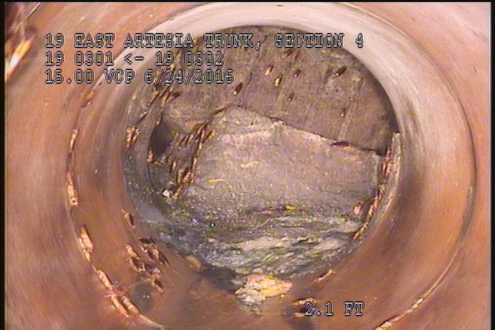 Downstream Manhole, Survey Ends - ABLE TO SEE MH. 302