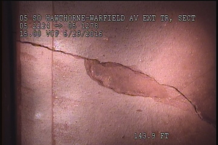Upstream Manhole, Survey Begins - 10:45 AM