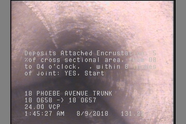 Repair Patch, from 08 to 08 o'clock, within 8 inches of joint: YES, Start