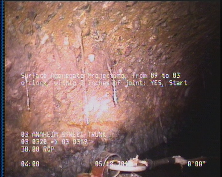 Surface Aggregate Projecting, from 09 to 03 o'clock, within 8 inches of joint: YES, Start