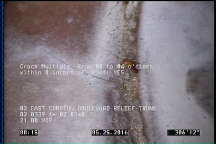 Crack Multiple, from 08 to 04 o'clock, within 8 inches of joint: YES