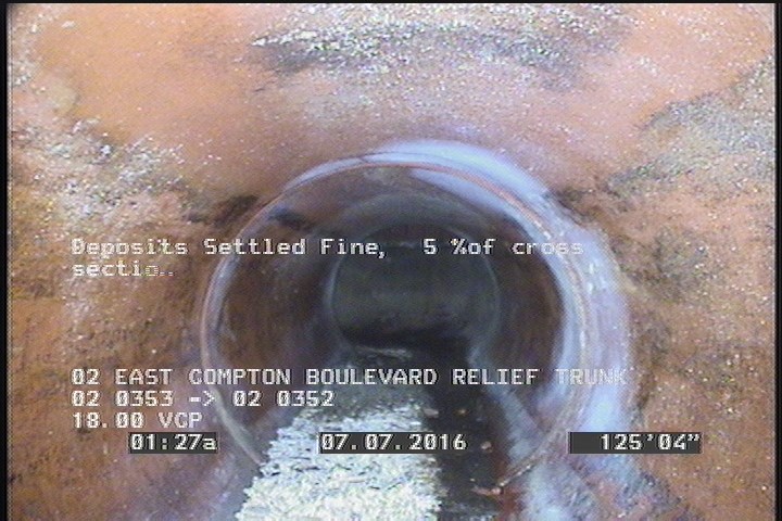 Deposits Settled Fine, 5 %of cross sectional area, at 06 o'clock, , within 8 inches of joint: YES