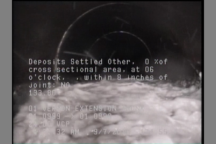 Deposits Settled Other, 5 %of cross sectional area, at 06 o'clock, , within 8 inches of joint: NO