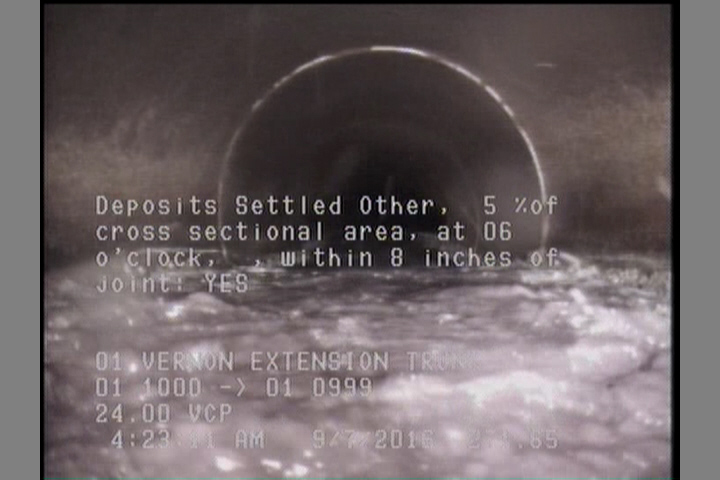 Deposits Settled Other, 5 %of cross sectional area, at 06 o'clock, , within 8 inches of joint: YES