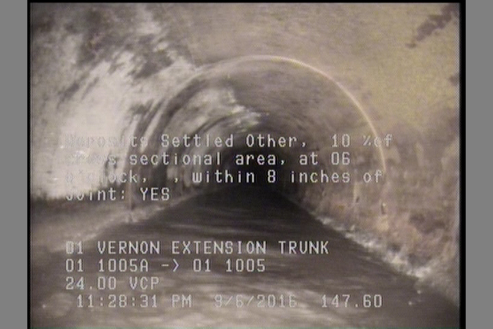 Deposits Settled Other, 10 %of cross sectional area, at 06 o'clock, , within 8 inches of joint: YES, Start