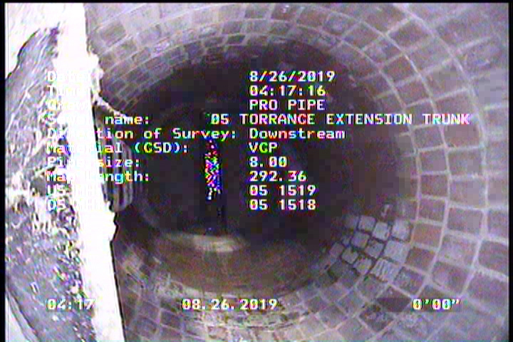 Upstream Manhole, Survey Begins - 05 1519