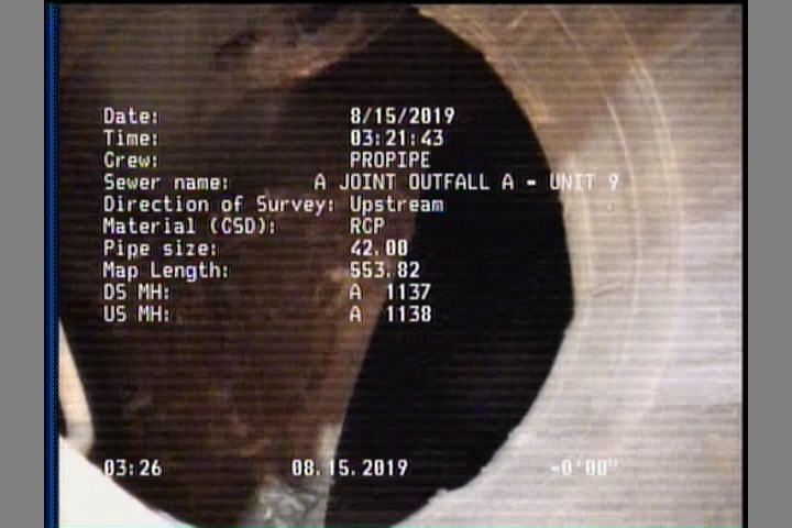 Downstream Manhole, Survey Begins - A 1137