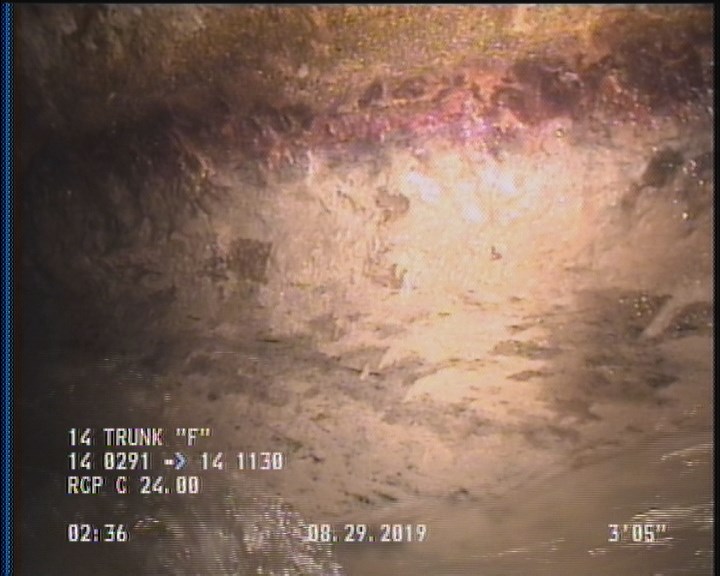 Deposits Attached Grease, 5 %of cross sectional area, from 03 to 09 o'clock, , within 8 inches of joint: YES, Start
