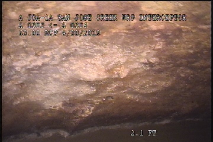 Surface Spalling, from 08 to 04 o'clock, within 8 inches of joint: YES