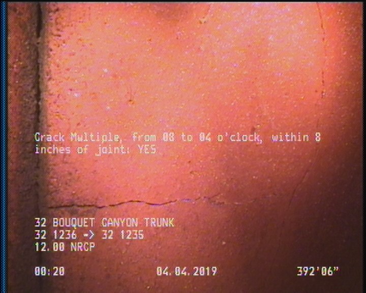 Crack Multiple, from 08 to 04 o'clock, within 8 inches of joint: YES