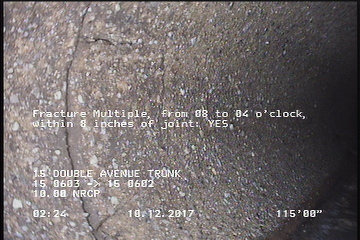 Fracture Multiple, from 08 to 04 o'clock, within 8 inches of joint: YES