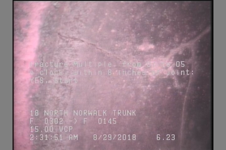 Fracture Multiple, from 07 to 05 o'clock, within 8 inches of joint: YES, Start