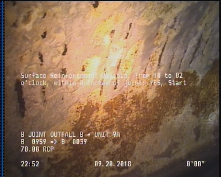 Surface Reinforcement Visible, from 10 to 02 o'clock, within 8 inches of joint: YES, Start