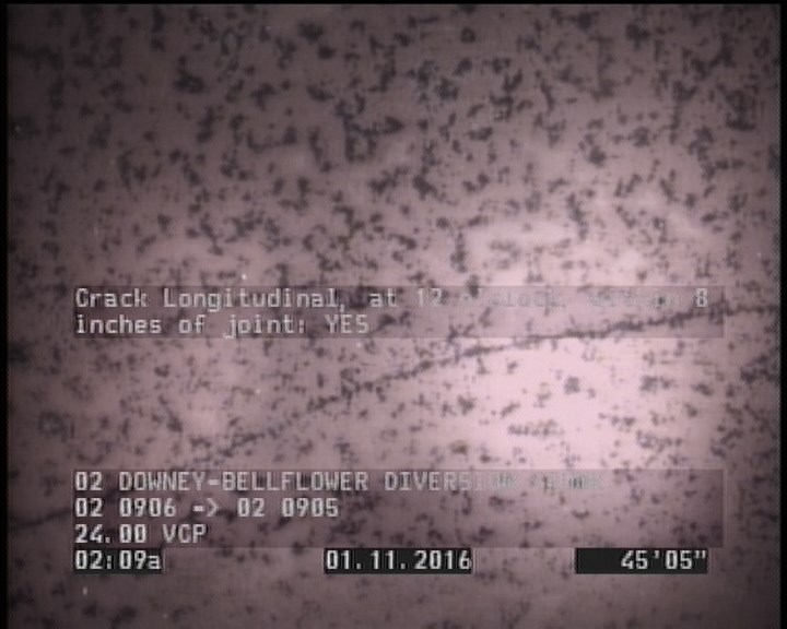Crack Longitudinal, at 12 o'clock, within 8 inches of joint: YES