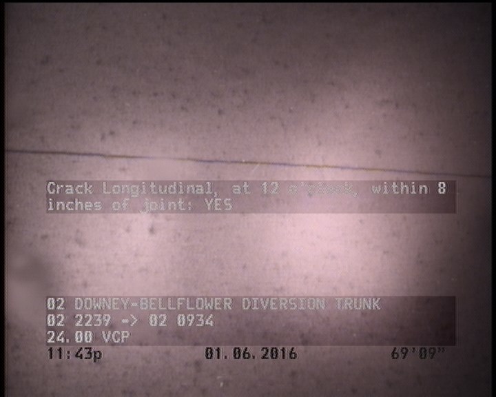 Crack Longitudinal, at 12 o'clock, within 8 inches of joint: YES