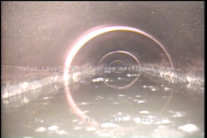 Water Level, Sag in pipe, 20 %of cross sectional area, Start