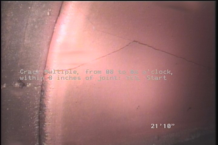 Crack Multiple, from 08 to 04 o'clock, within 8 inches of joint: YES, Start