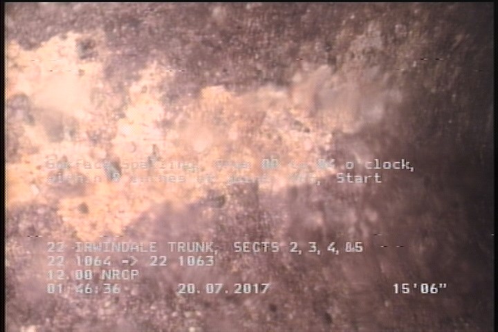 Surface Spalling, from 08 to 04 o'clock, within 8 inches of joint: YES, Start