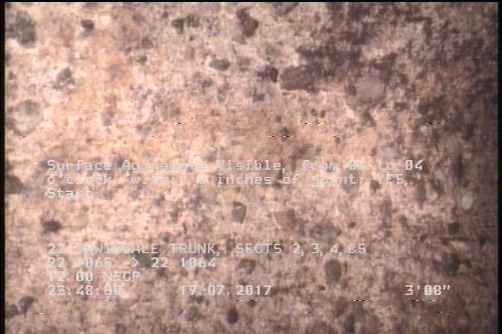 Surface Aggregate Visible, from 08 to 04 o'clock, within 8 inches of joint: YES, Start