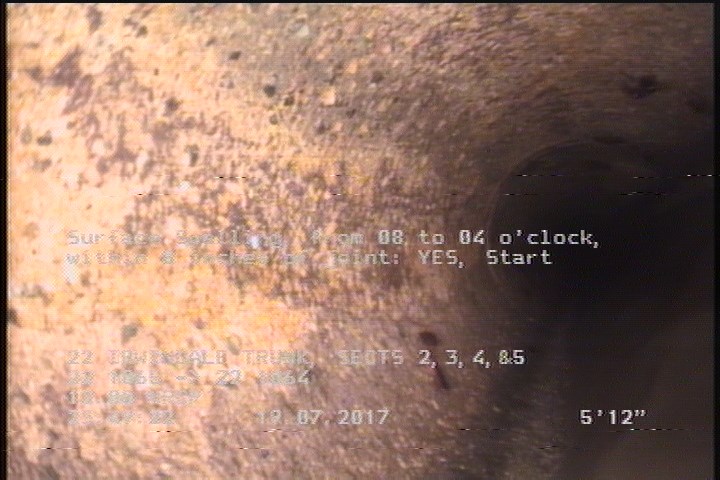 Surface Spalling, from 08 to 04 o'clock, within 8 inches of joint: YES, Start