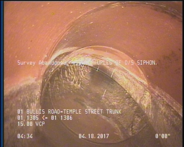 Survey Abandoned - VIEW OF UPLEG OF D/S SIPHON.