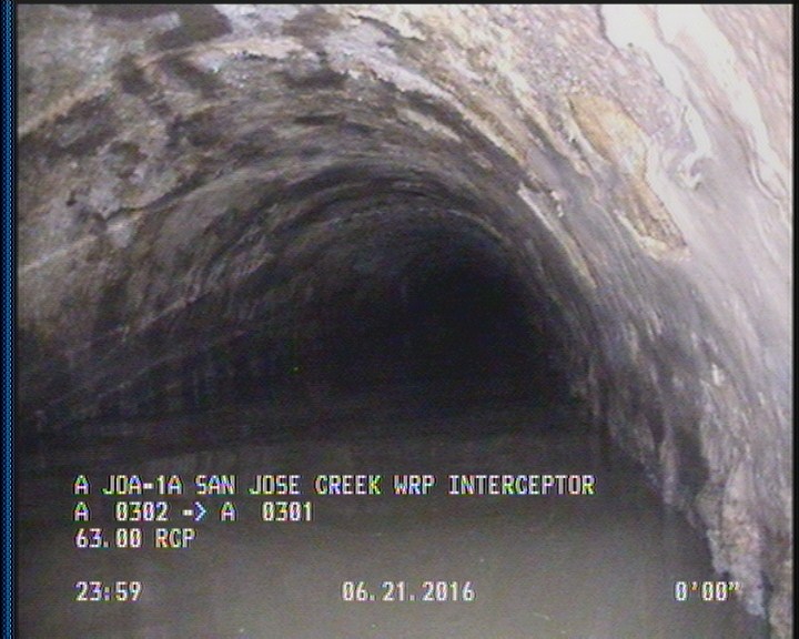 Survey Abandoned - VIEW OF DOWNLEG OF U/S SIPHON.