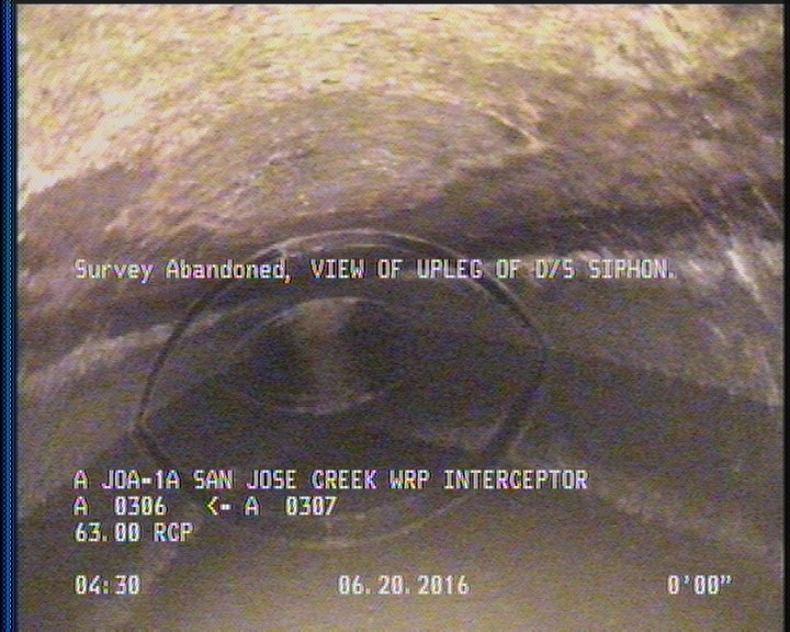 Survey Abandoned - VIEW OF UPLEG OF D/S SIPHON.