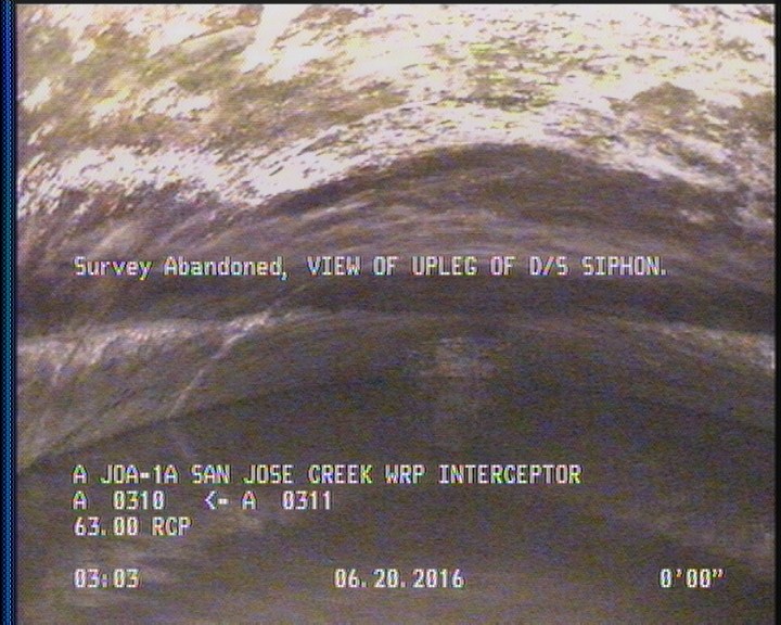 Survey Abandoned - VIEW OF UPLEG OF D/S SIPHON.